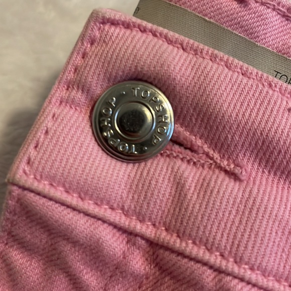 Topshop Pink Denim Skirt - Picture 5 of 5